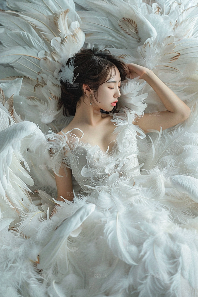 天使女神清新纯洁摄影图