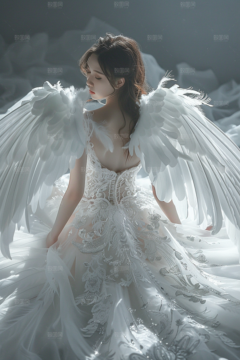 天使女神梦幻美女摄影图