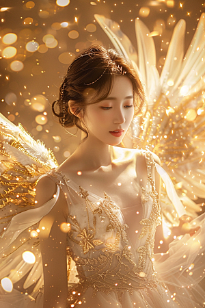 天使女神写真仙女摄影图