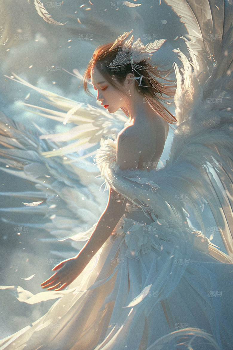 天使女神梦幻高清摄影图