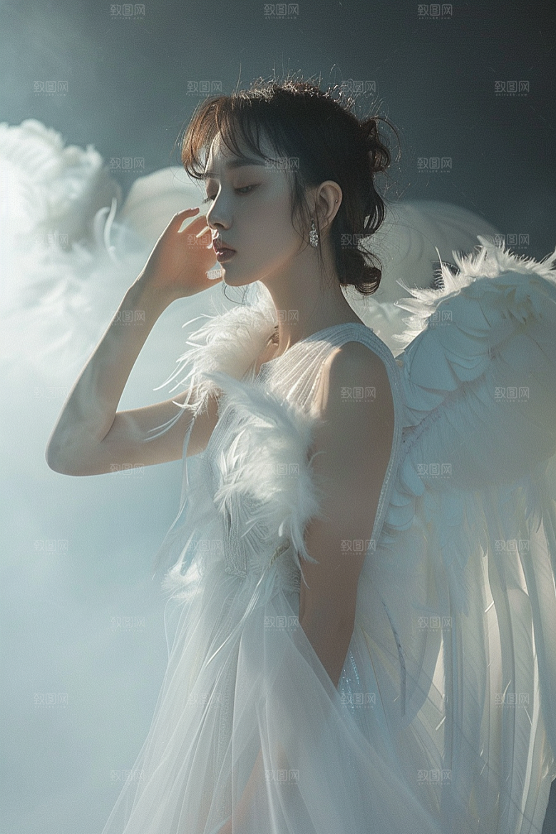 天使女神写真纯洁摄影图