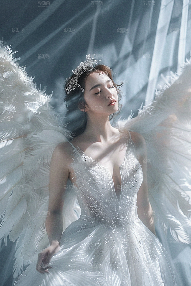 天使女神美女仙女摄影图