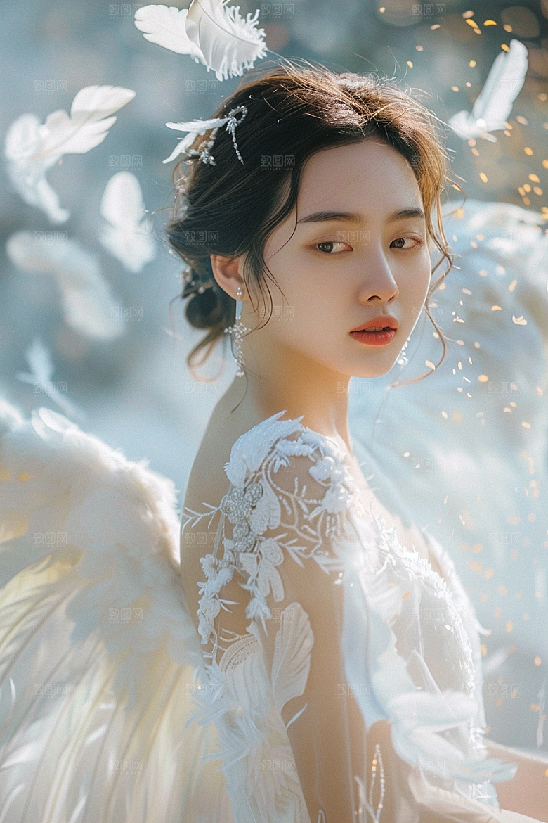 天使女神纯洁人物摄影图