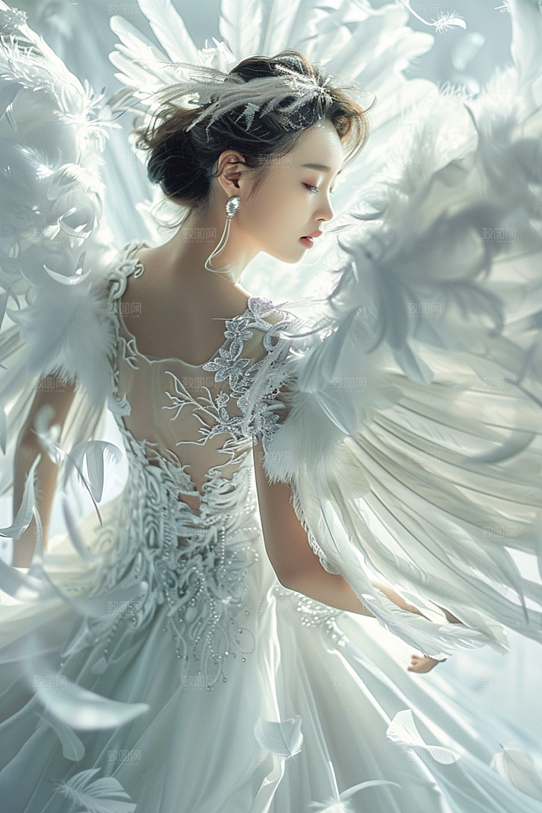 天使女神梦幻美女摄影图