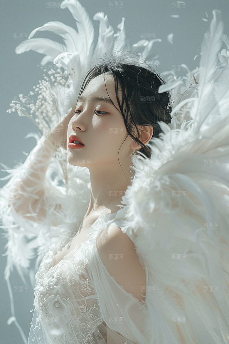 天使女神清新人物摄影图