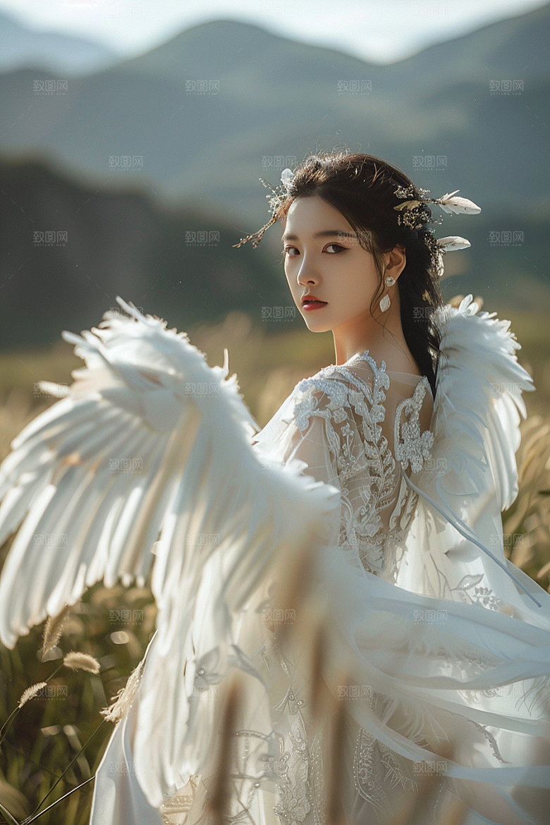 天使女神纯洁唯美摄影图