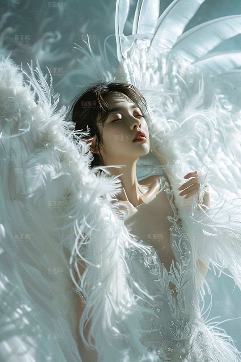 天使女神梦幻美女摄影图