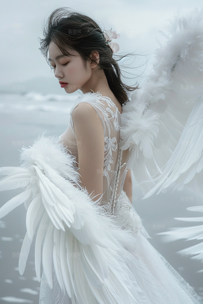 天使女神唯美仙女摄影图