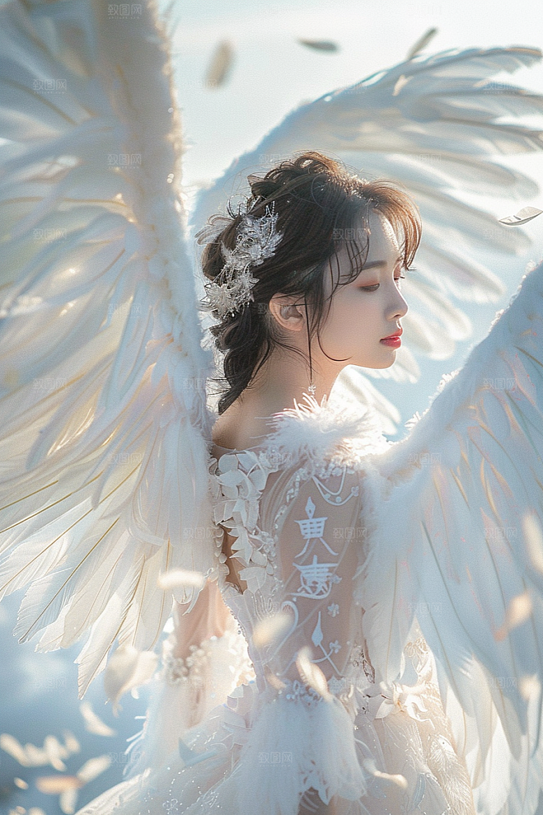 天使女神写真纯洁摄影图