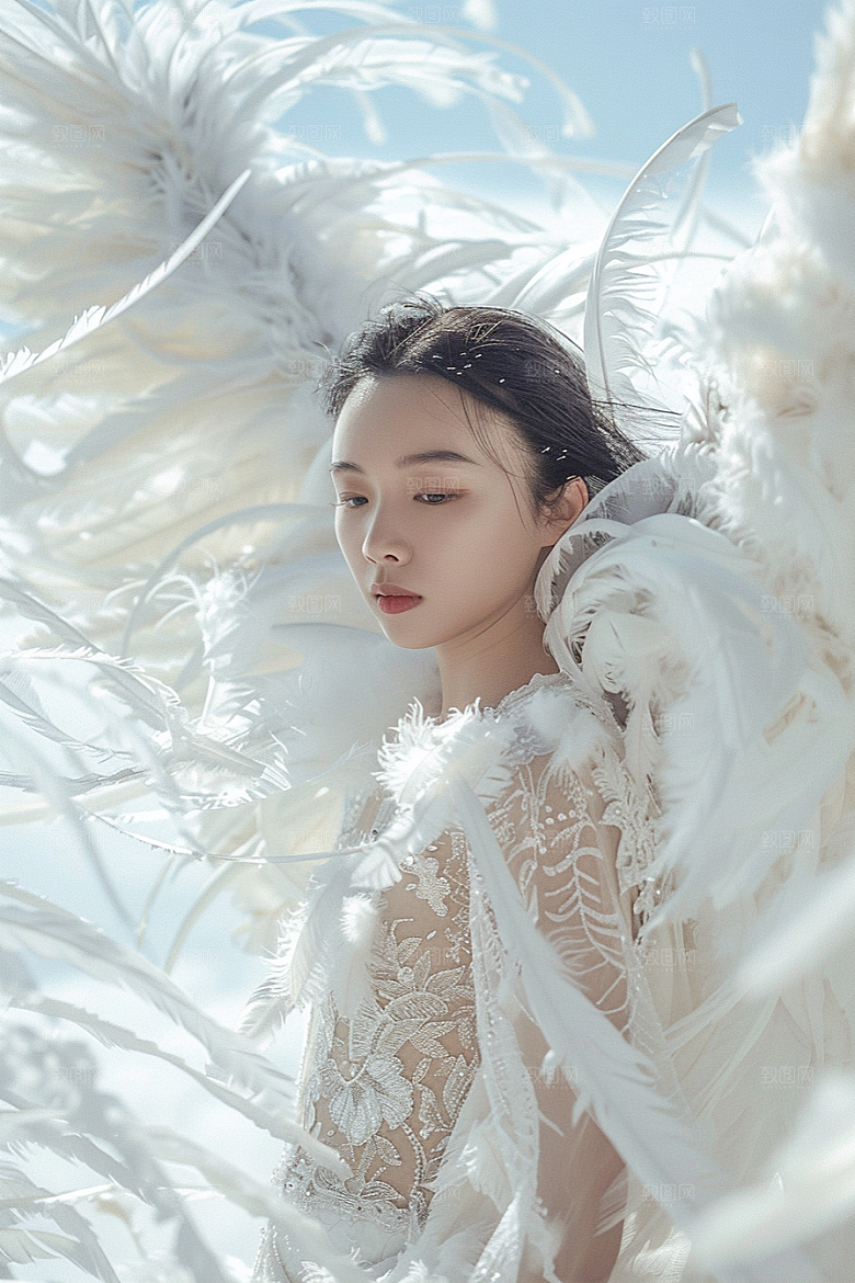天使女神高清纯洁摄影图