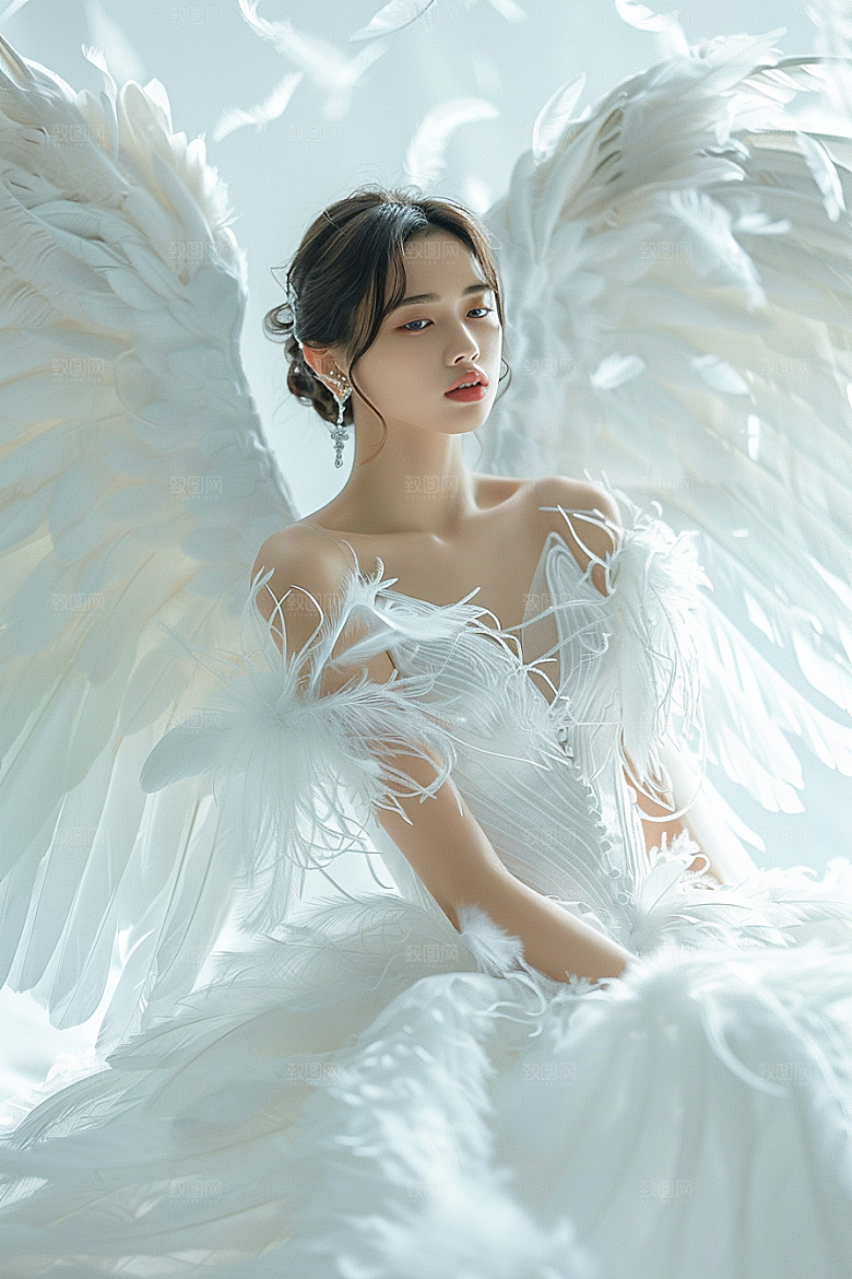 天使女神纯洁写真摄影图