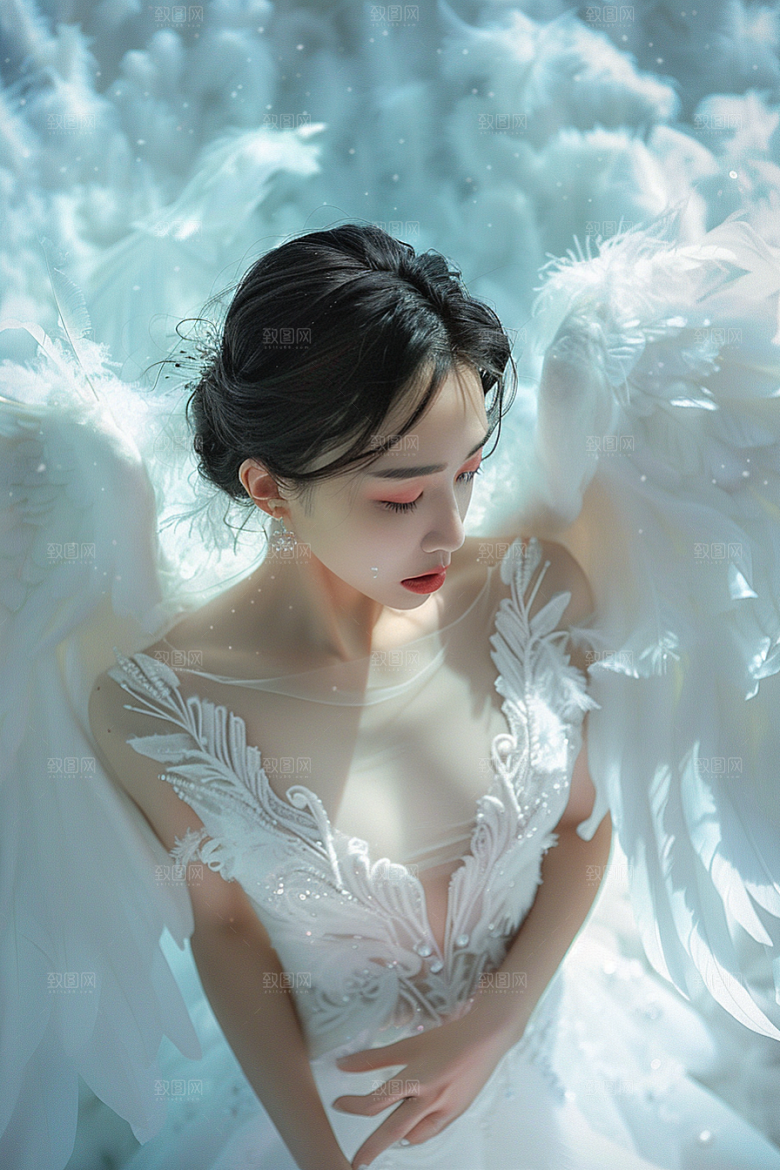 天使女神清新高清摄影图