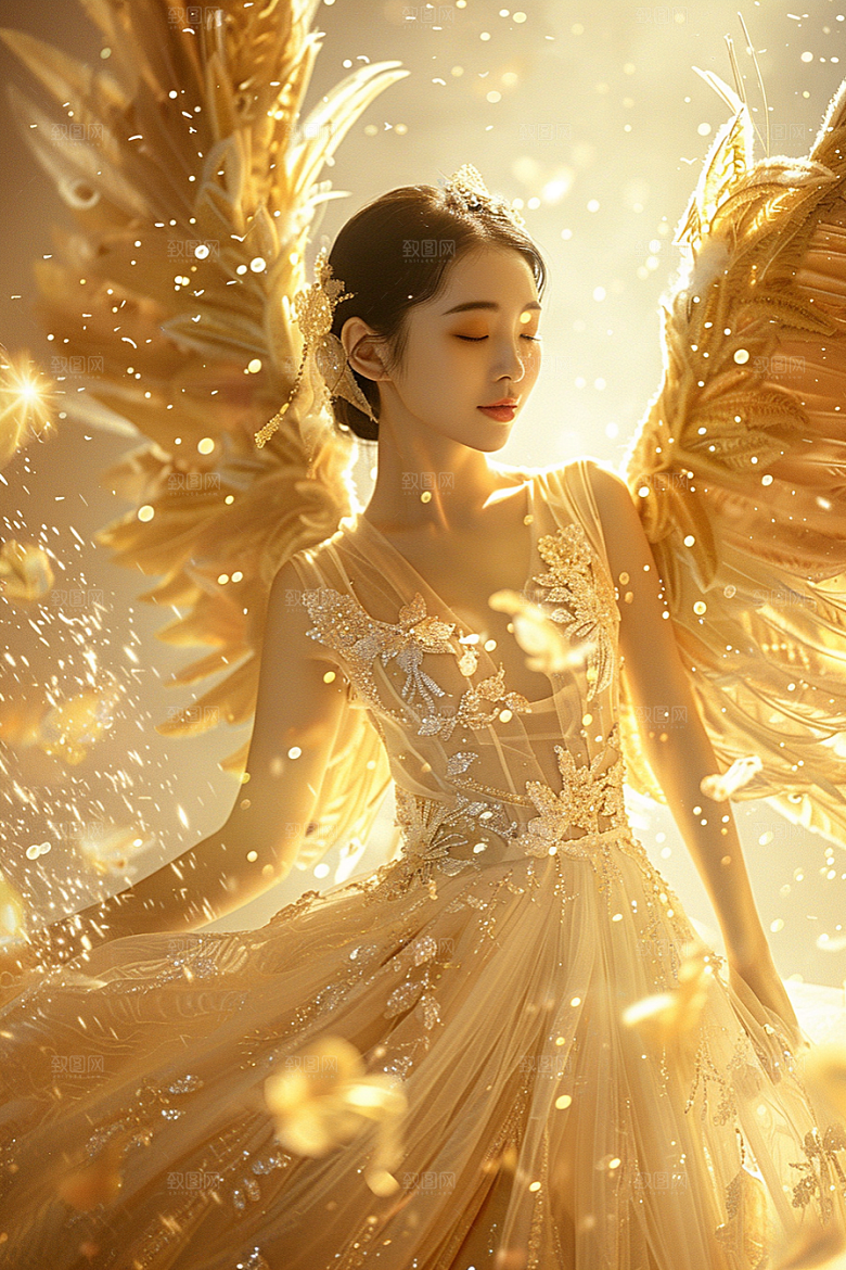天使女神高清纯洁摄影图