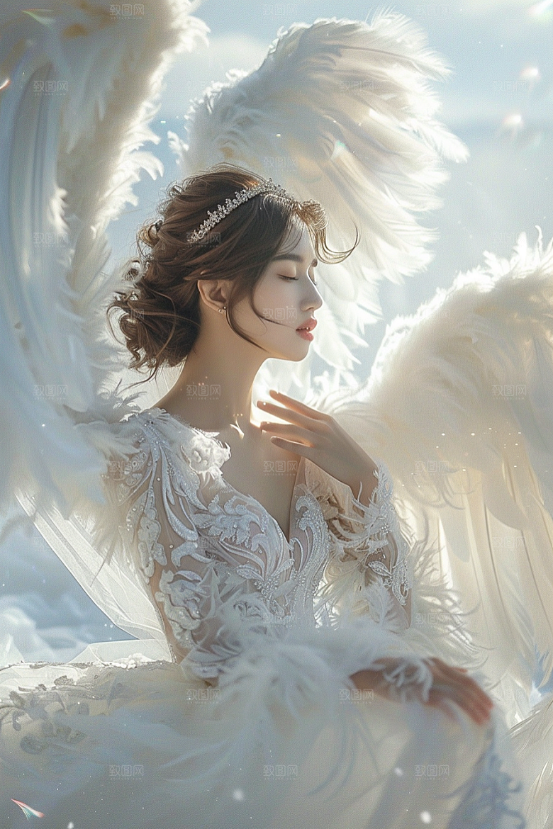 天使女神写真仙女摄影图