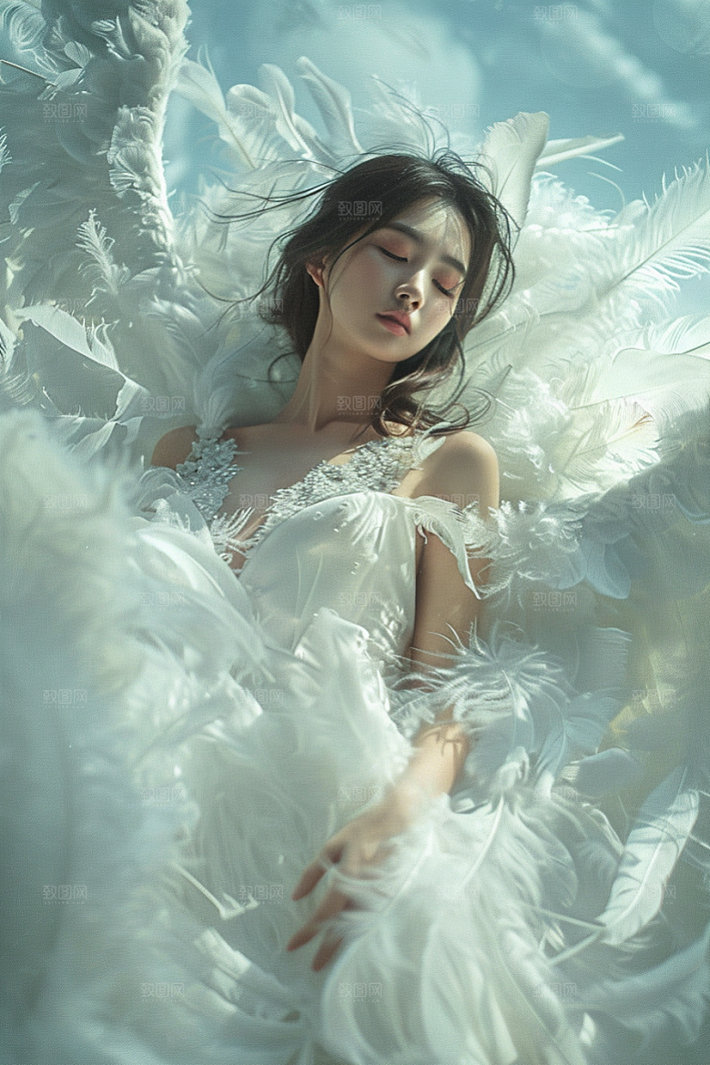 天使女神唯美纯洁摄影图
