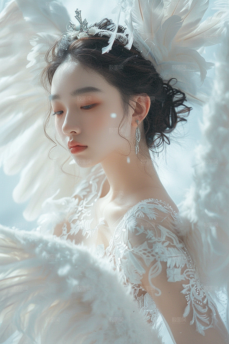 天使女神纯洁写真摄影图