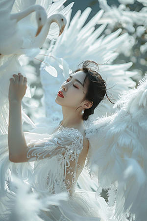 天使女神高清纯洁摄影图