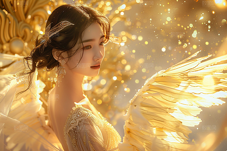 天使女神纯洁写真摄影图