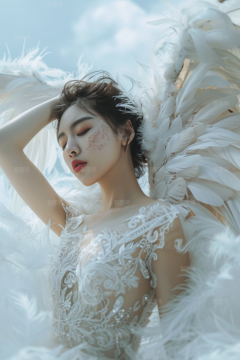 天使女神纯洁仙女摄影图