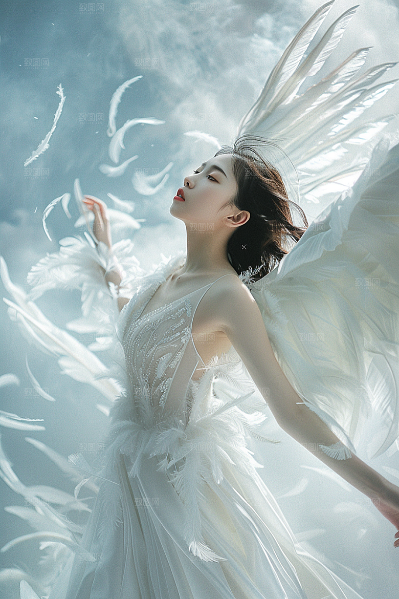 天使女神梦幻美女摄影图