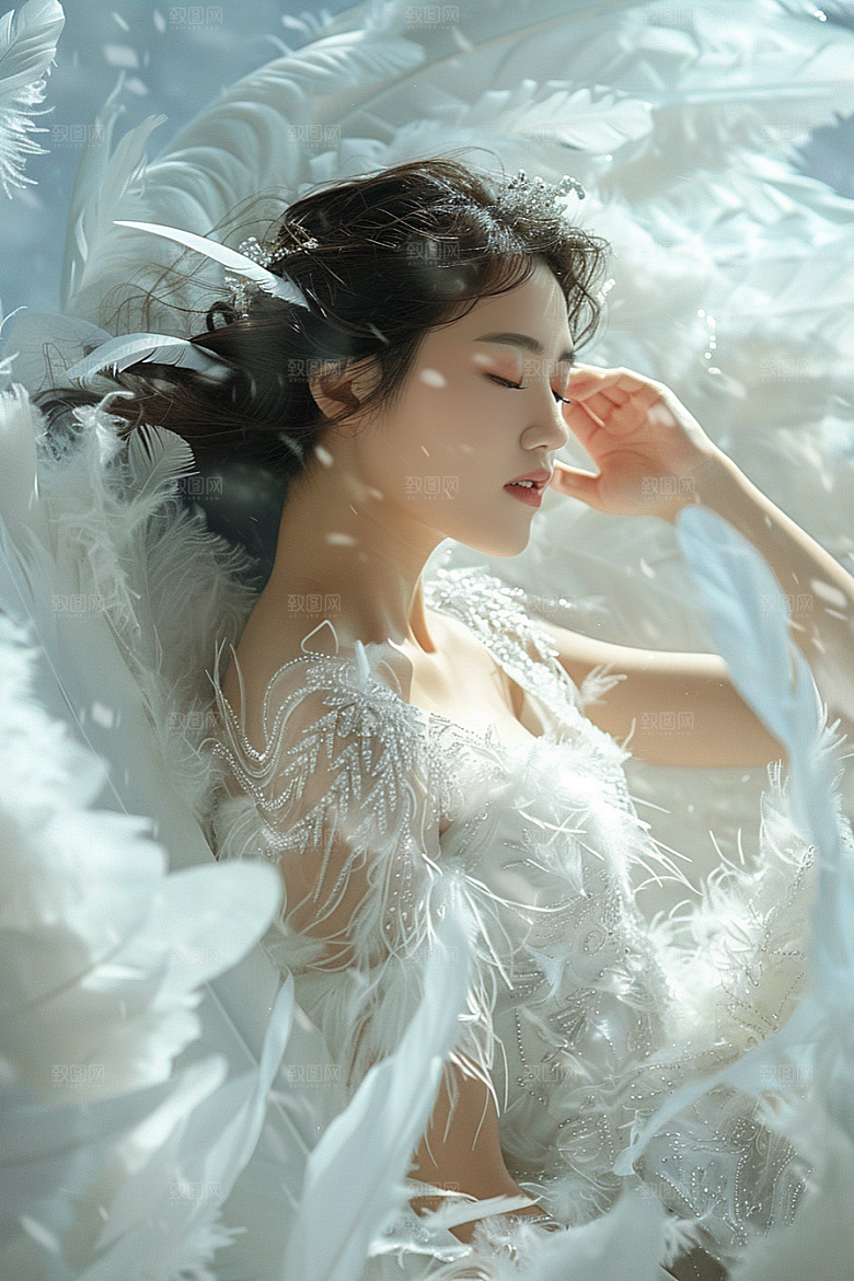 天使女神仙女美女摄影图