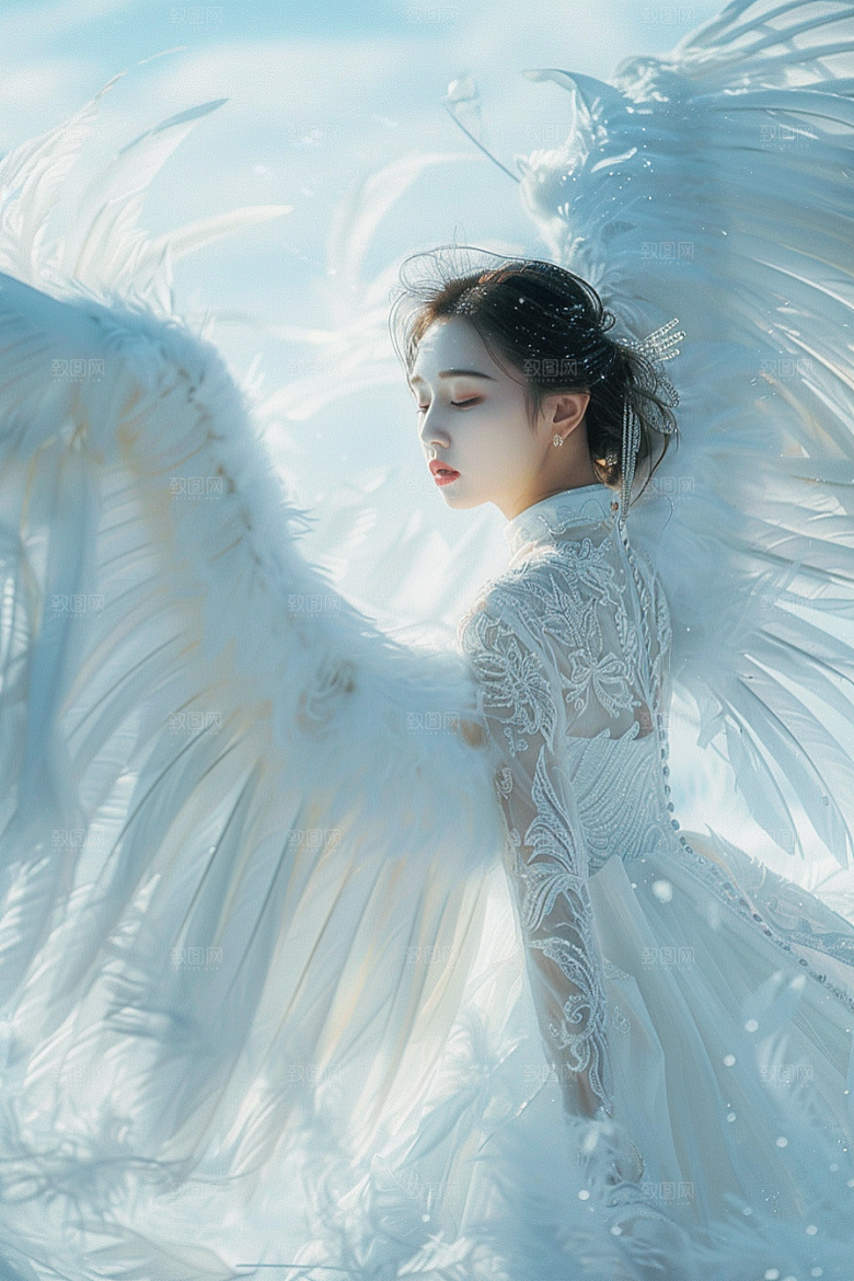 天使女神纯洁写真摄影图