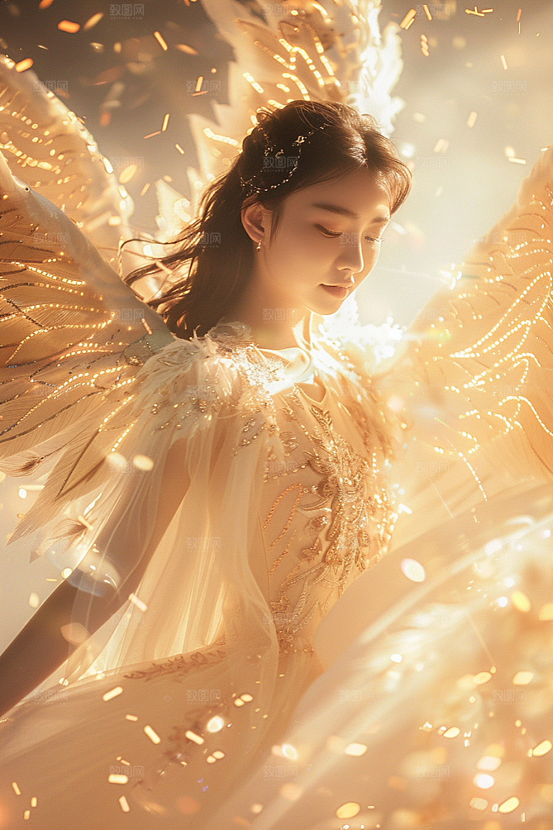 天使女神纯洁写真摄影图