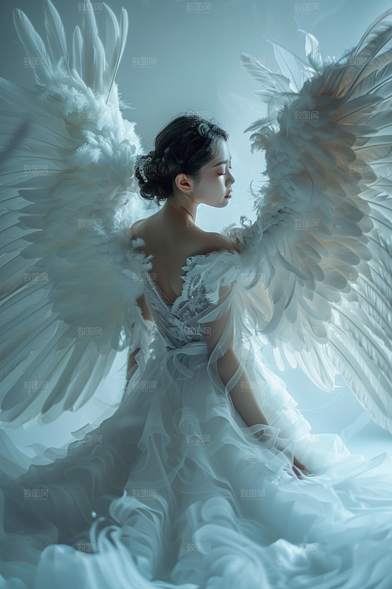 天使女神写真美女摄影图