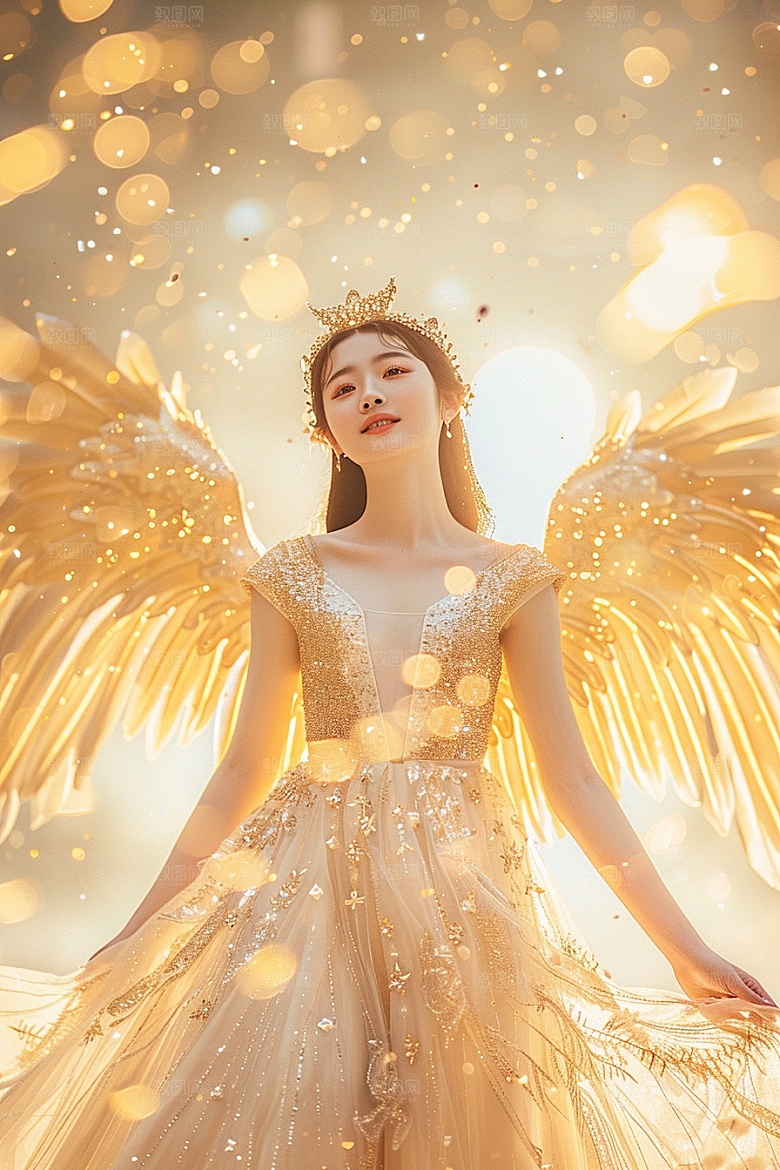 天使女神肖像梦幻摄影图