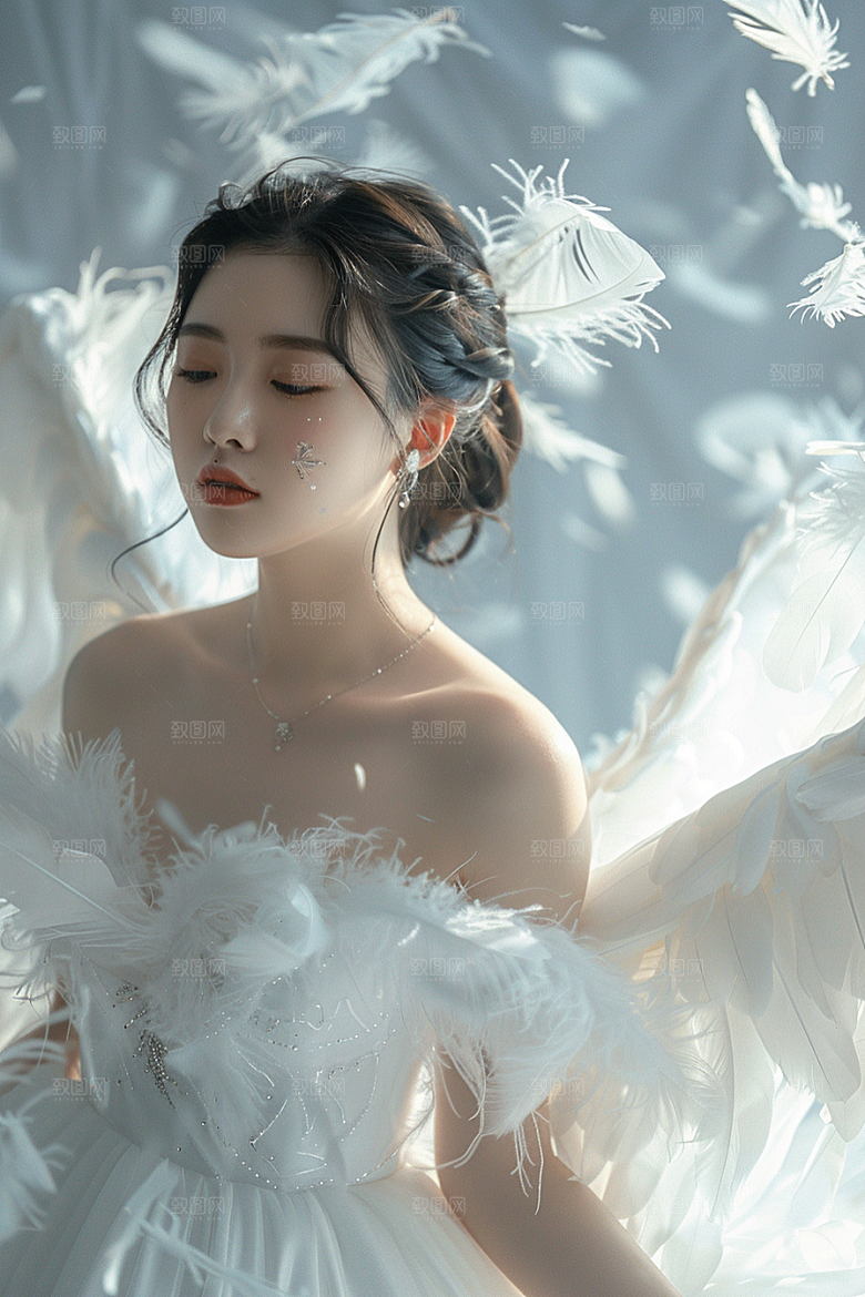 天使女神仙女纯洁摄影图