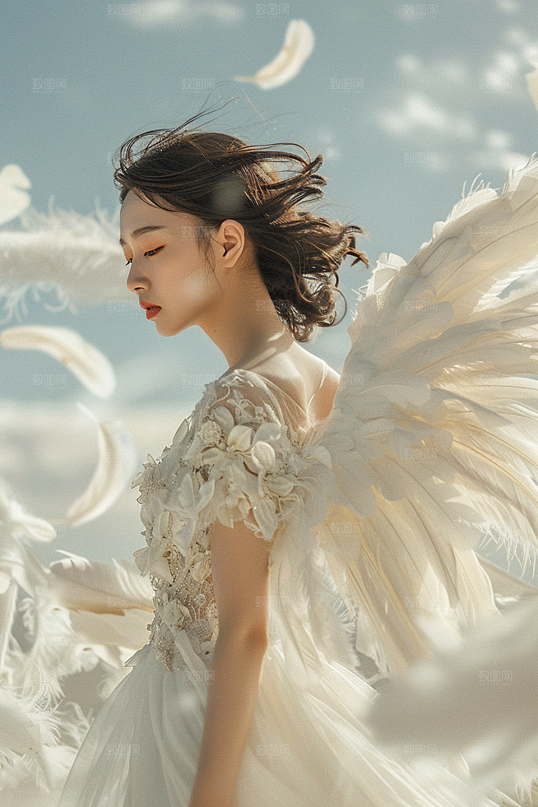 天使女神仙女纯洁摄影图