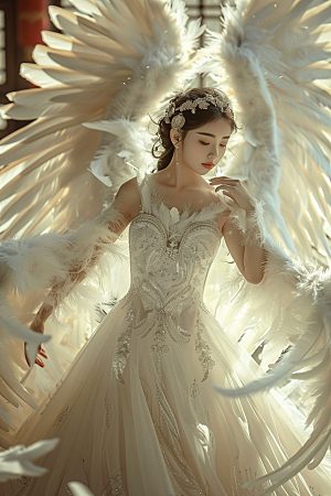 天使女神纯洁仙女摄影图