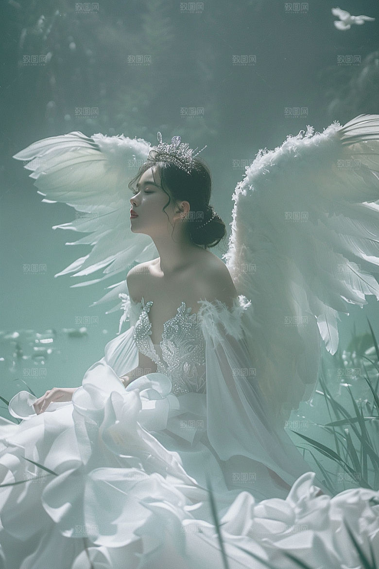 天使女神纯洁唯美摄影图