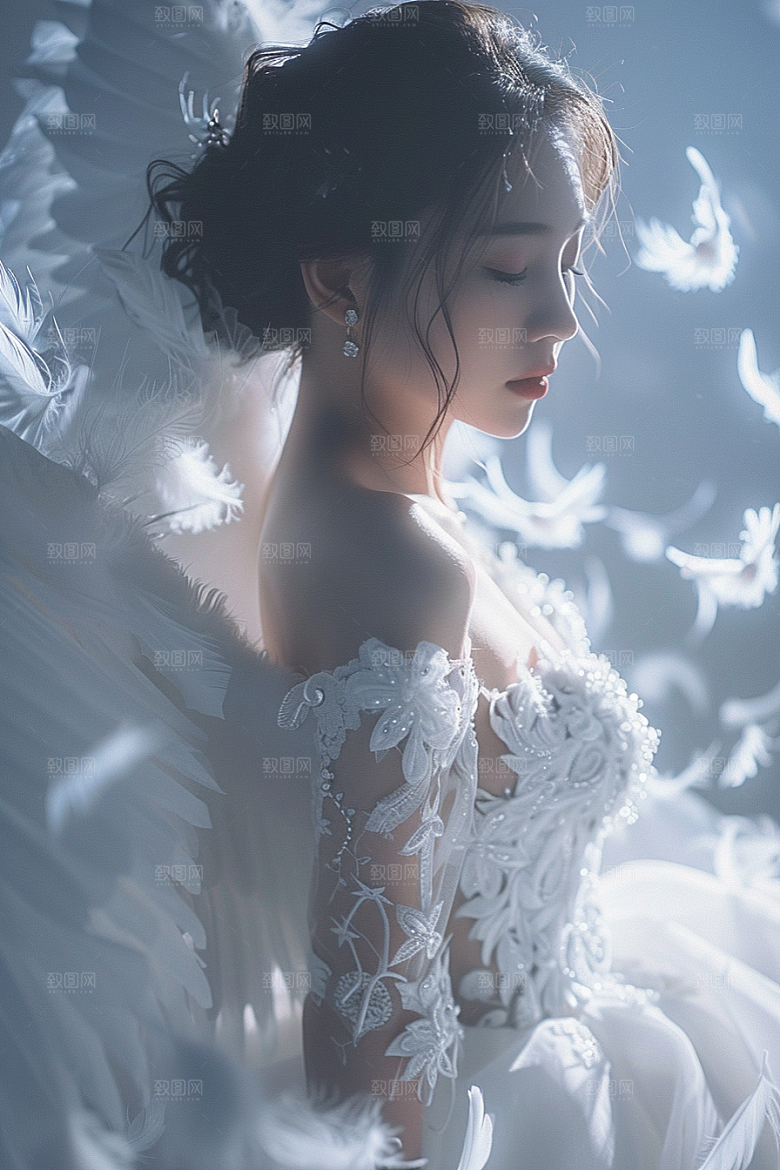 天使女神高清清新摄影图