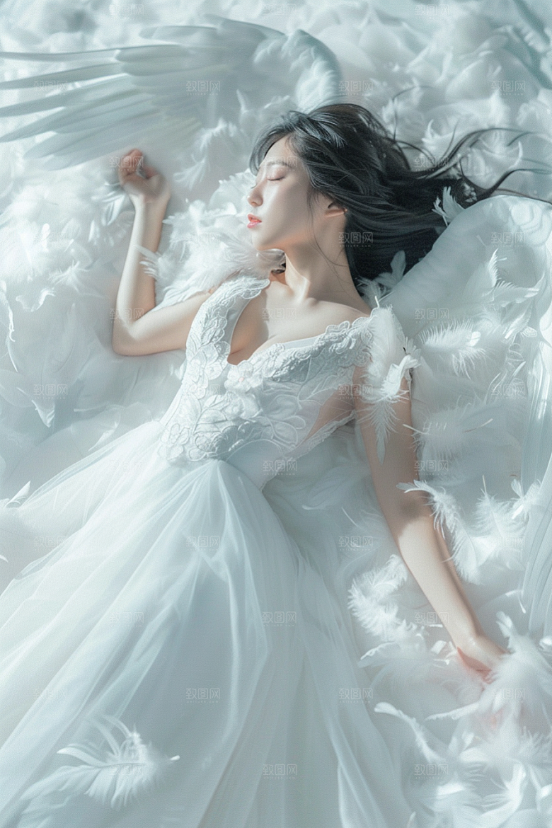 天使女神清新仙女摄影图