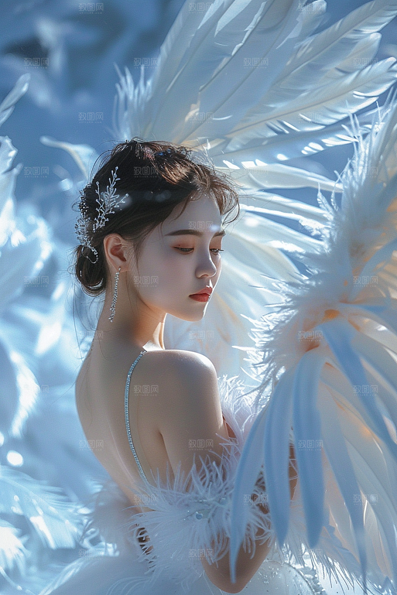 天使女神写真人物摄影图