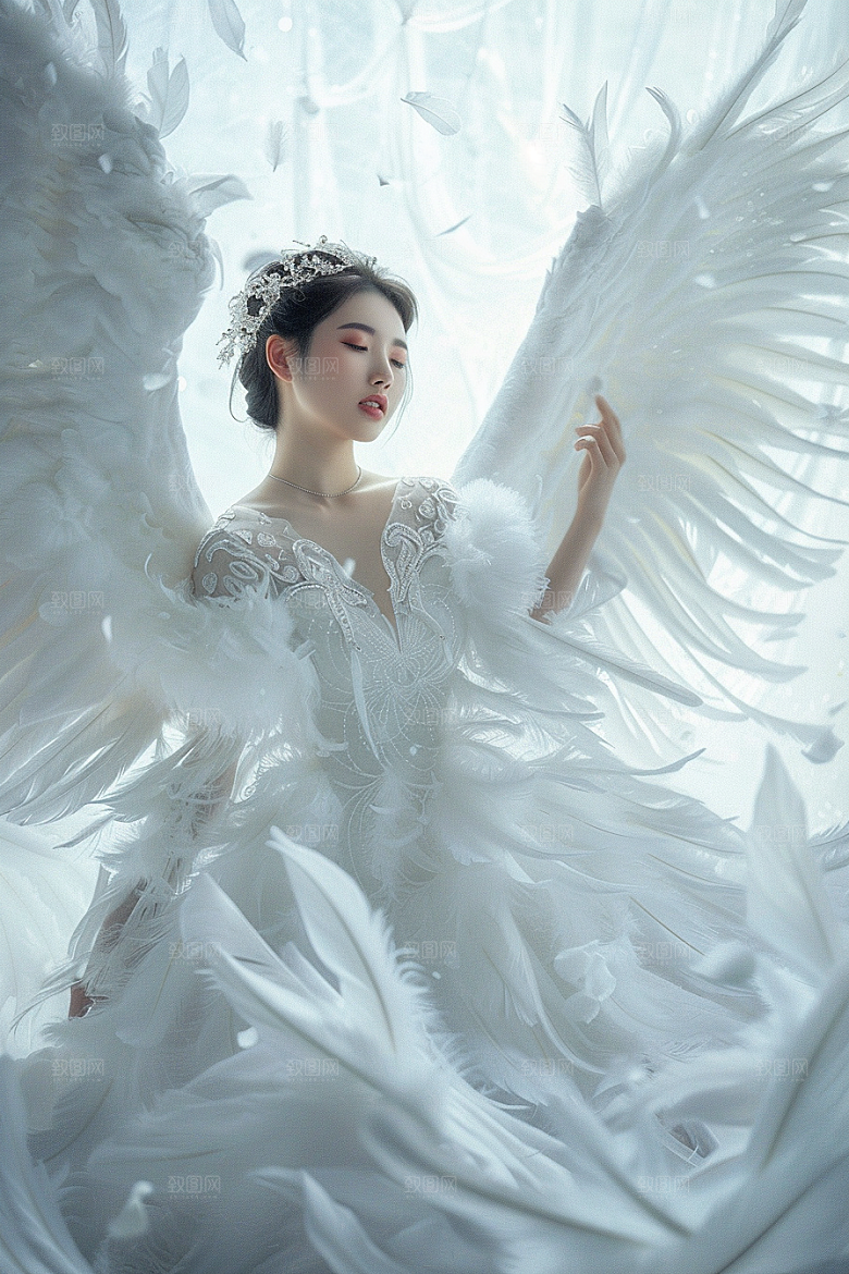 天使女神纯洁美女摄影图
