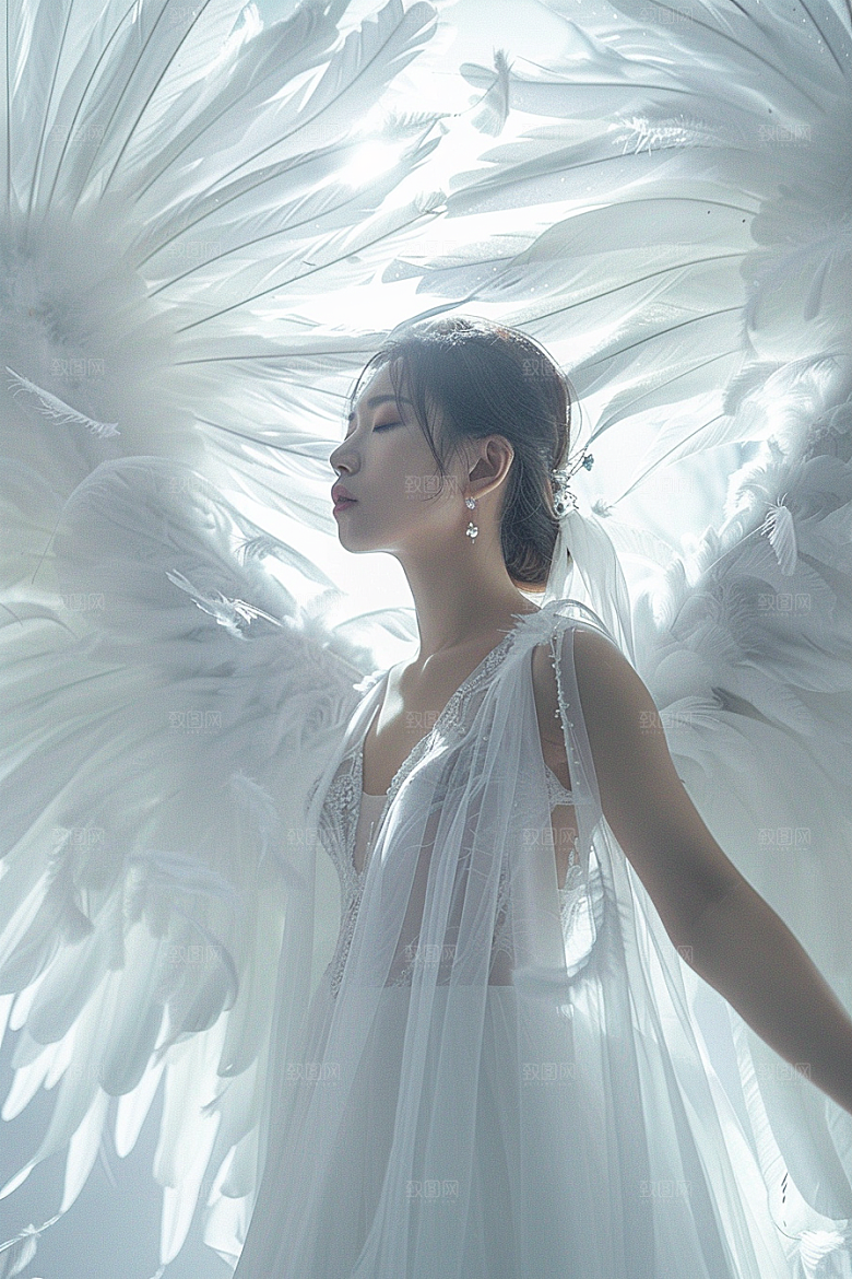 天使女神梦幻唯美摄影图