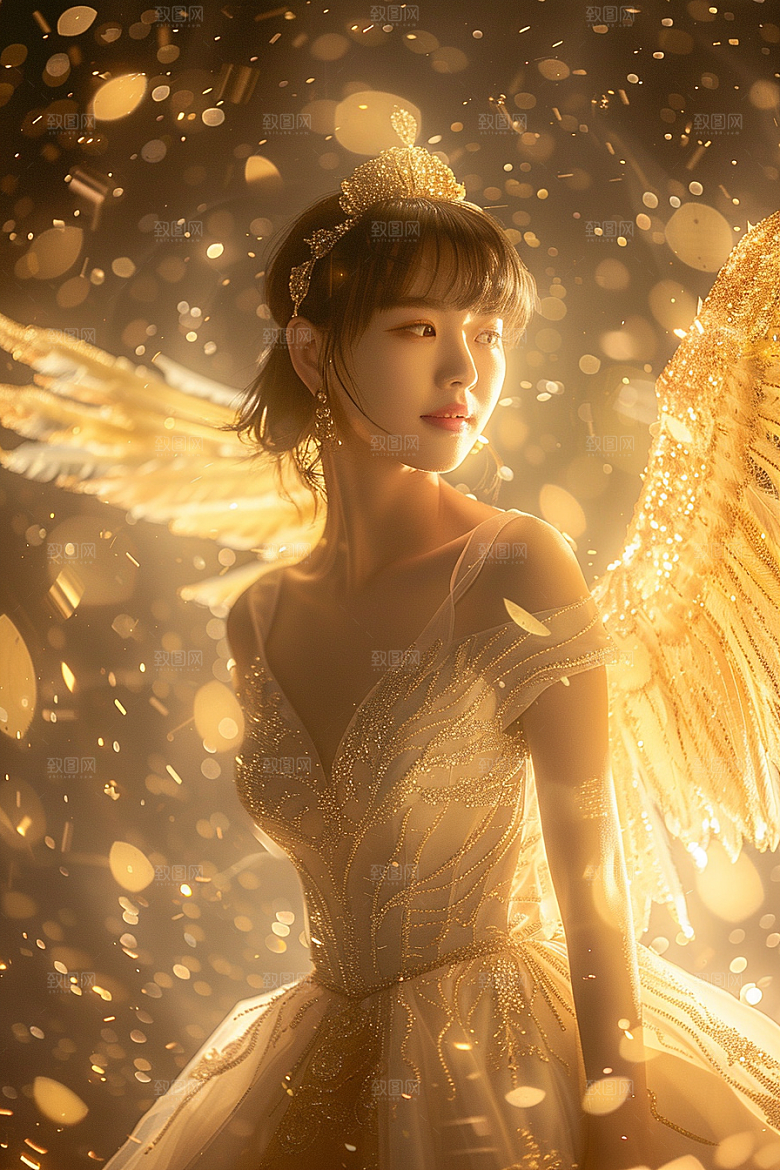 天使女神纯洁写真摄影图