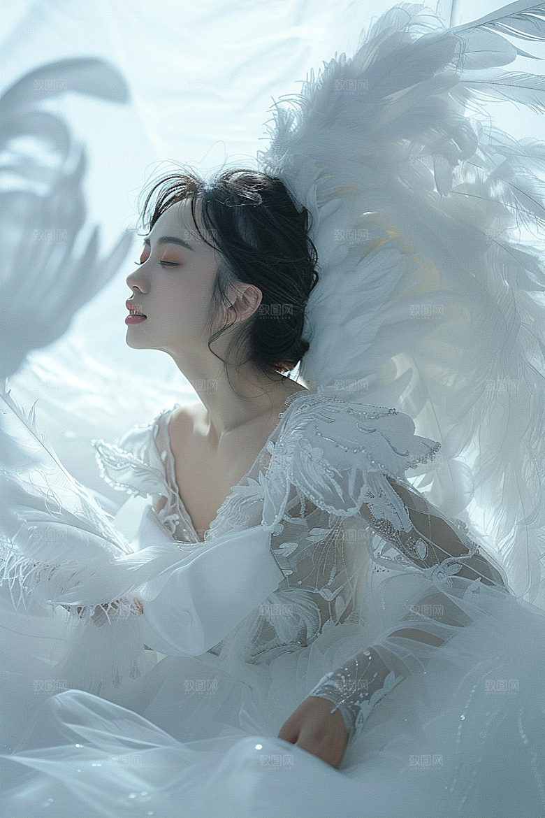 天使女神唯美纯洁摄影图