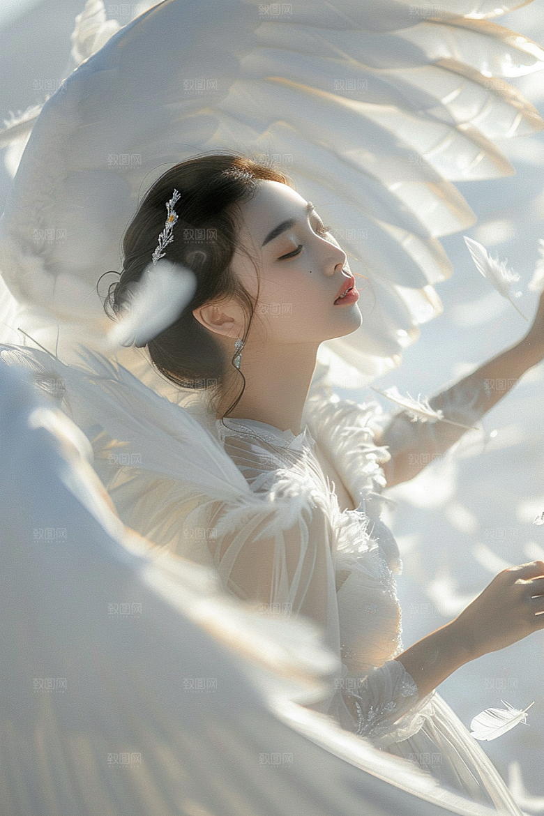 天使女神清新人物摄影图