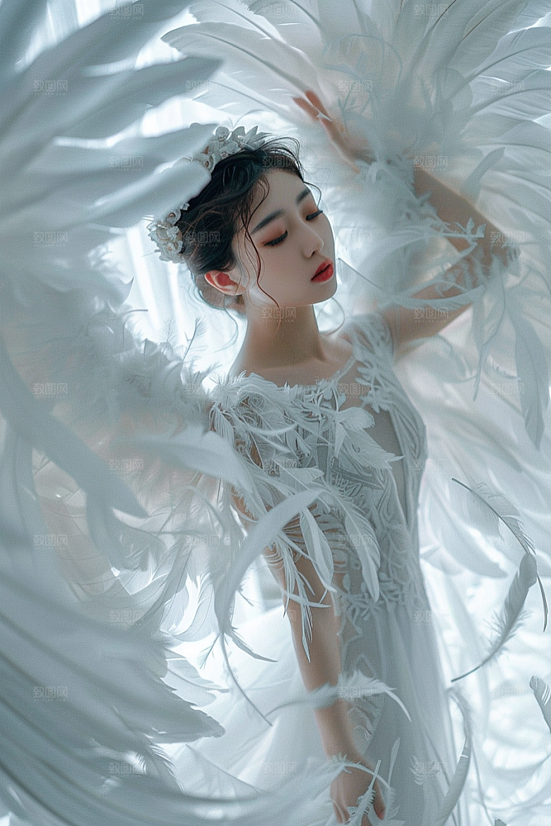 天使女神写真唯美摄影图