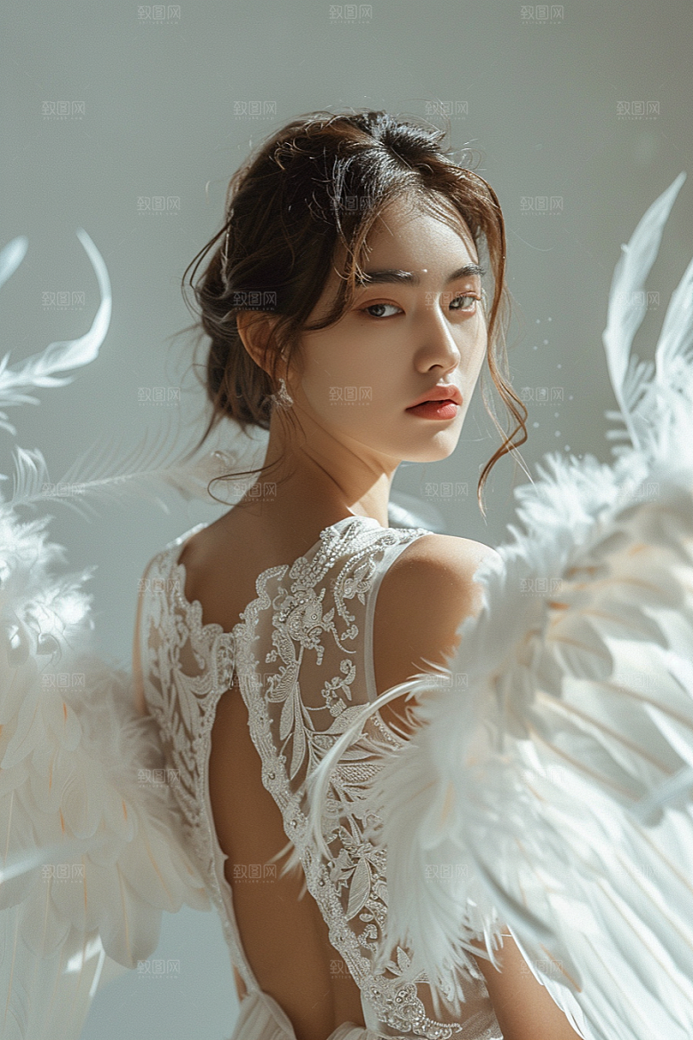 天使女神梦幻美女摄影图