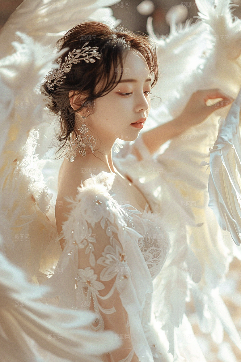 天使女神清新人物摄影图