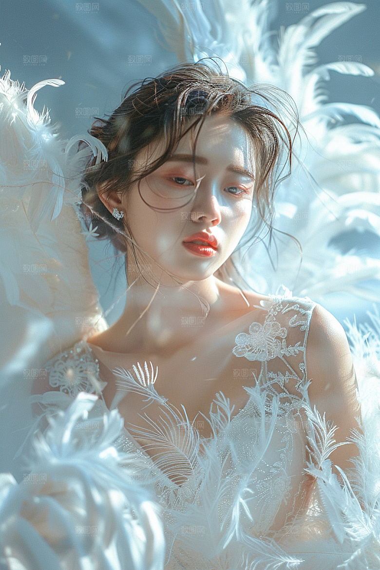 天使女神肖像高清摄影图