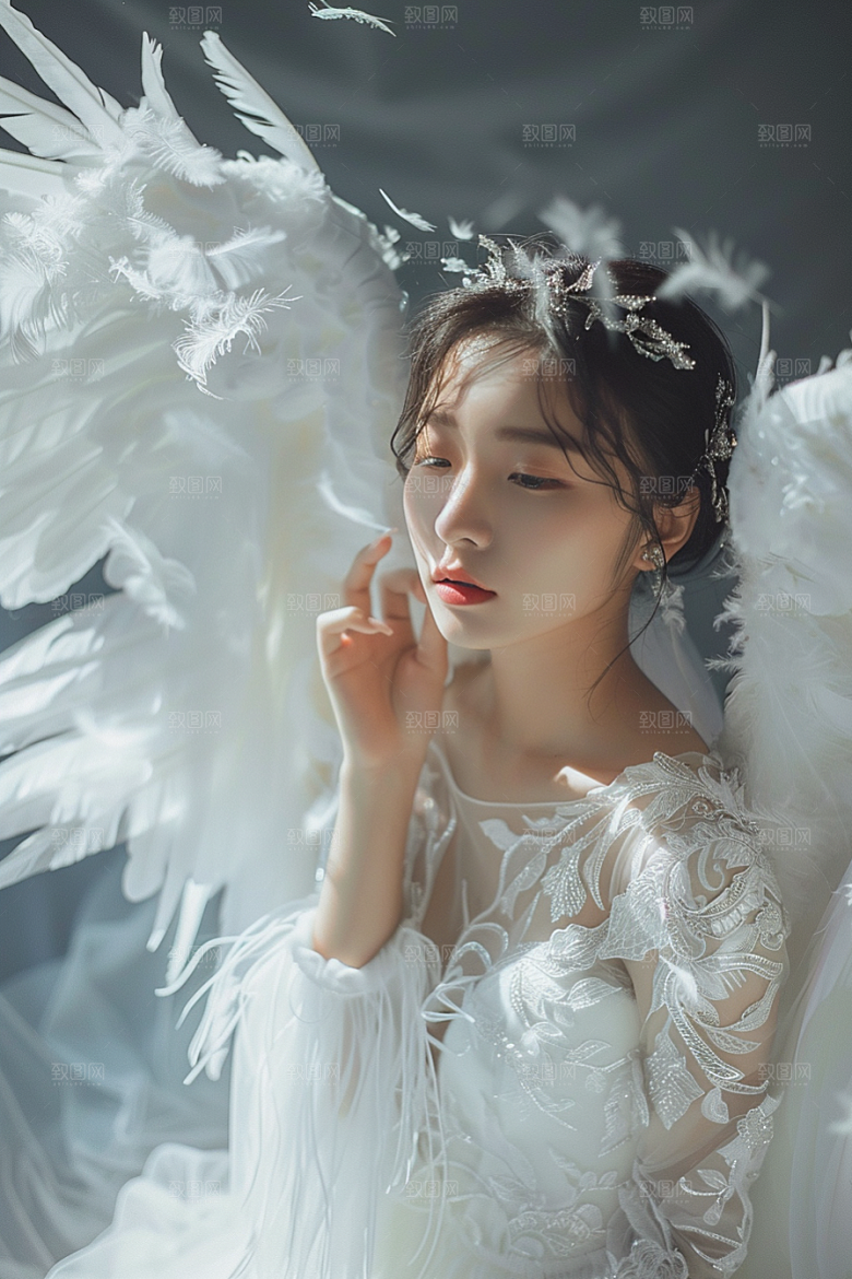 天使女神高清肖像摄影图