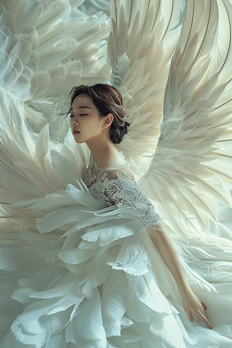 天使女神写真梦幻摄影图