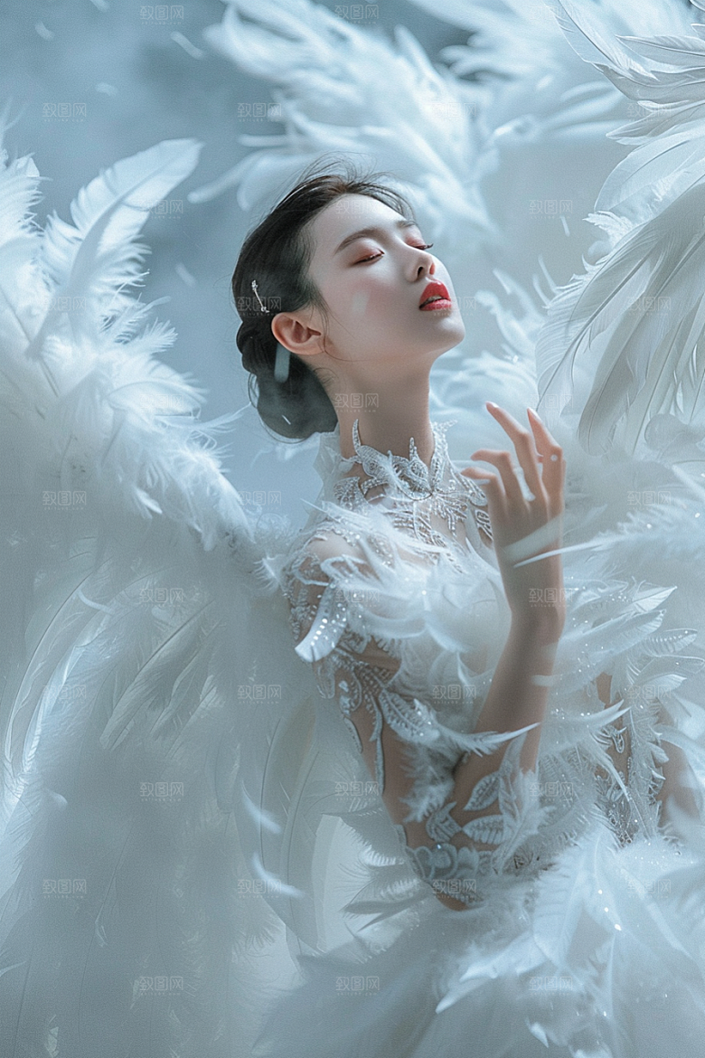 天使女神纯洁唯美摄影图