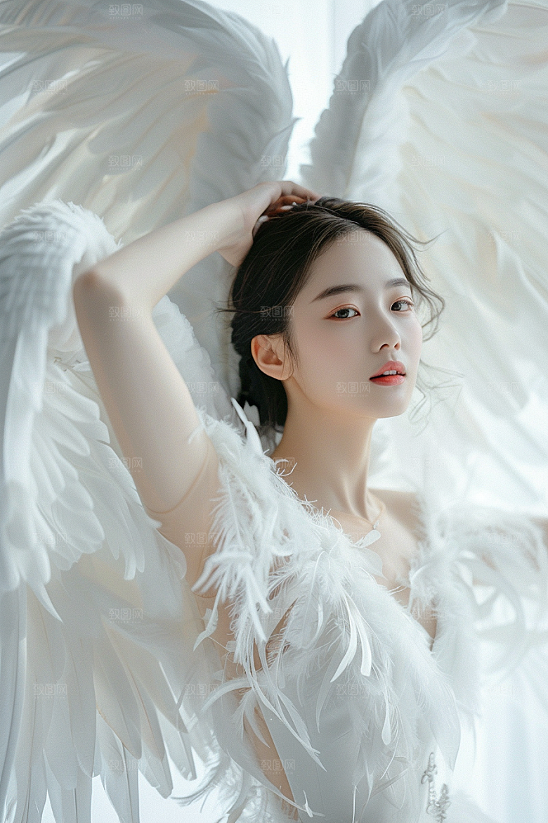 天使女神唯美美女摄影图