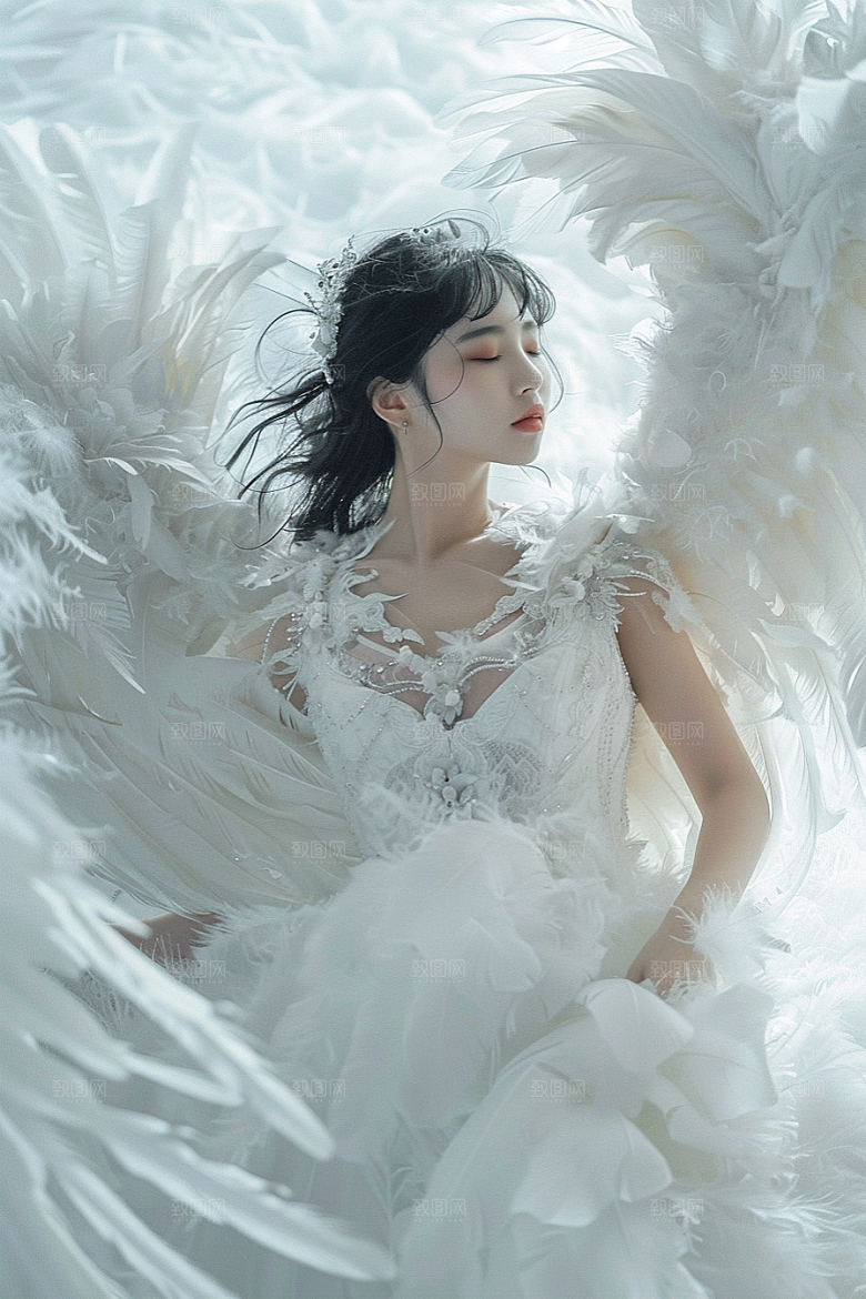天使女神纯洁仙女摄影图